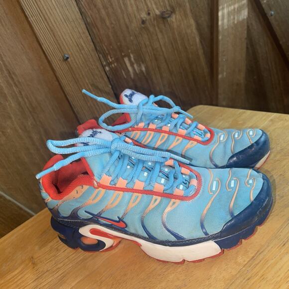 Nike Other - Nike Air Max Plus GS 'SWOOSH CHAIN' Blue Orange White CQ4816 400 GS Sz 5Y